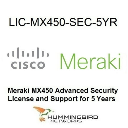 Cisco Meraki MX450 Advanced Security Meraki License 5 Year