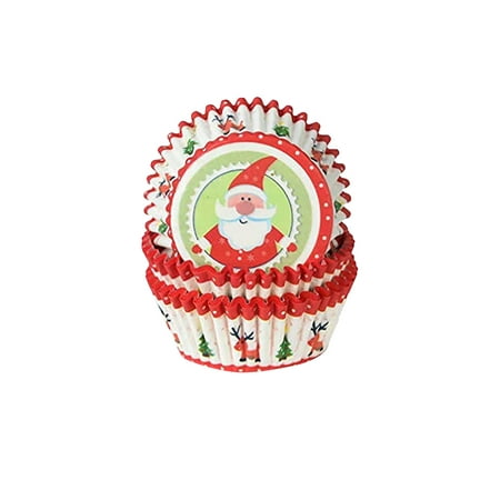 

WANYNG ornament Holiday products Santa Cupcake Iining Snowman Cupcake Cups Christmas Colored Paper Baking Cups Event & Party D