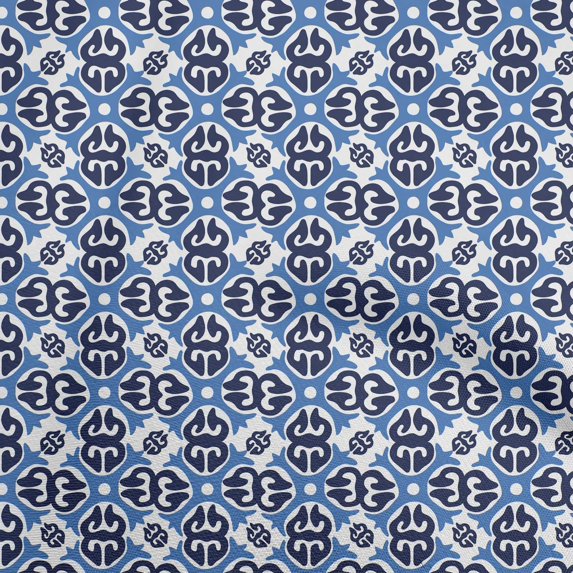 oneOone Viscose Chiffon Dark Blue Fabric Abstracts Diy Clothing Quilting Fabric Print Fabric By Yard 42 Inch Wide