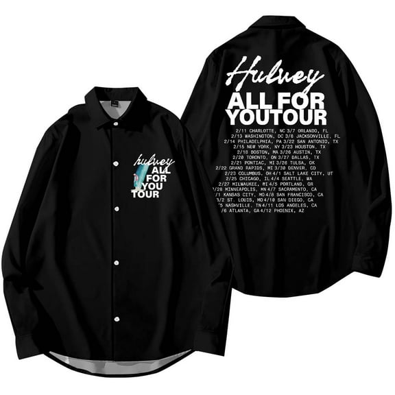 Hulvey All for You Tour 2025 Merch Long Sleeve Shirt Women Men Casual Streetwear Clothes
