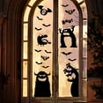 thumbnail image 4 of JIhuahe Halloween Silhouette Monster Bat Glass Window Stickers, PVC Static Cling Large Size for Festival Atmosphere Decor, Scary Outdoor Scene, 4 of 5