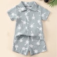 thumbnail image 2 of NOLDARES Baby Boy Summer Casual Clothes Short Sleeve Graphic T-Shirt Shorts 2pc Outfit Blazer,6-12 M, 2 of 7