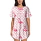 thumbnail image 1 of Balery Cute Flamingo with Heart Conjunto de Pijama para Mujer con Estampado, Dos Piezas de Manga Corta y Shorts, Ropa de Dormir Suave con Cuello Redondo y Bolsillos-Small, 1 of 6