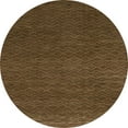 thumbnail image 1 of Ahgly Company Machine Washable Indoor Round Abstract Saddle Brown Area Rugs, 8' Round, 1 of 7