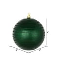 thumbnail image 2 of Vickerman 4" Christmas Ornament Ball, Midnight Green Candy Finish with Glitter Lines, Shatterproof Plastic, Holiday Christmas Tree Decoration, 4 Pack, 2 of 2