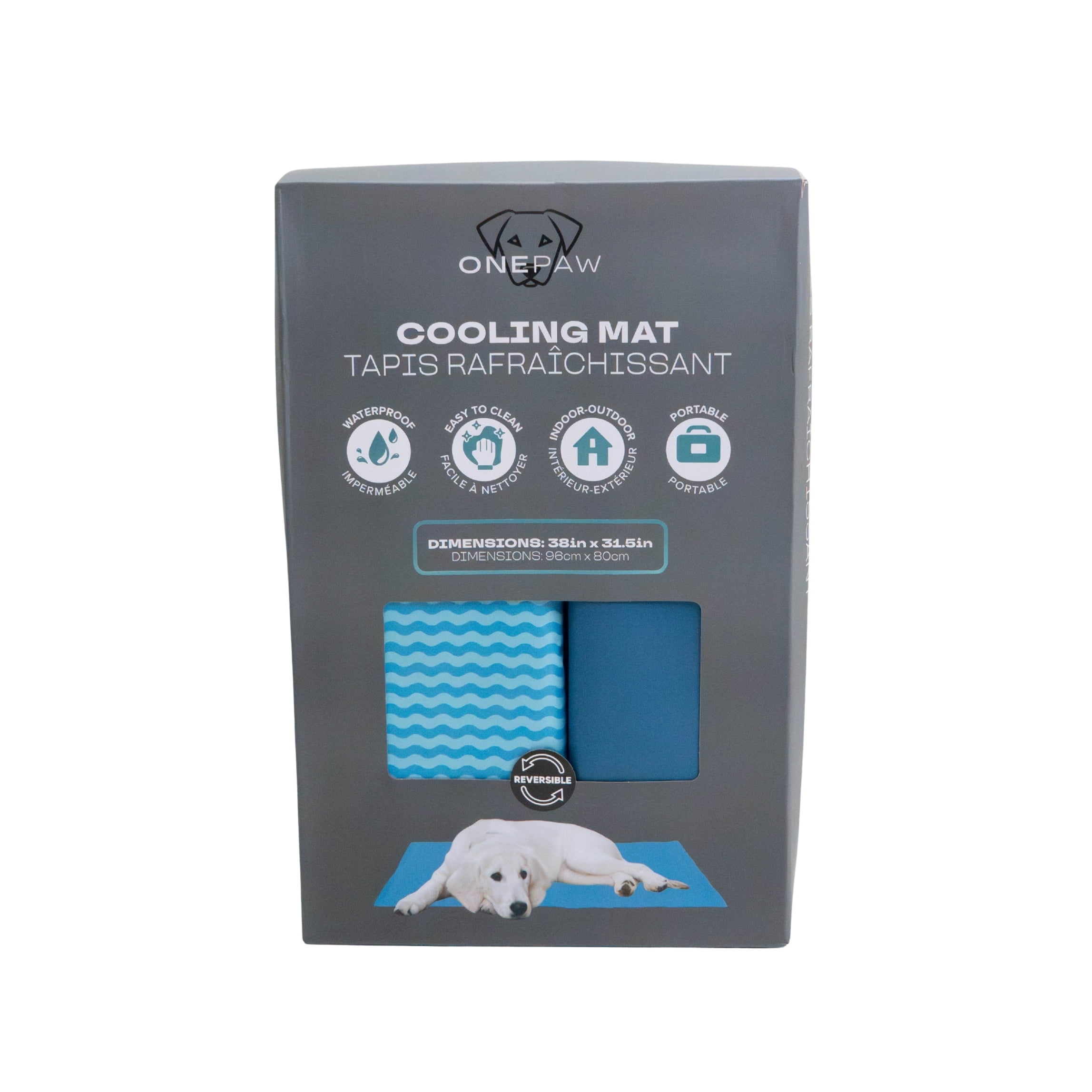 One Paw, Dog Cooling Mat, 2 Side Reversible, Multiple Sizes, Small, 20x25"