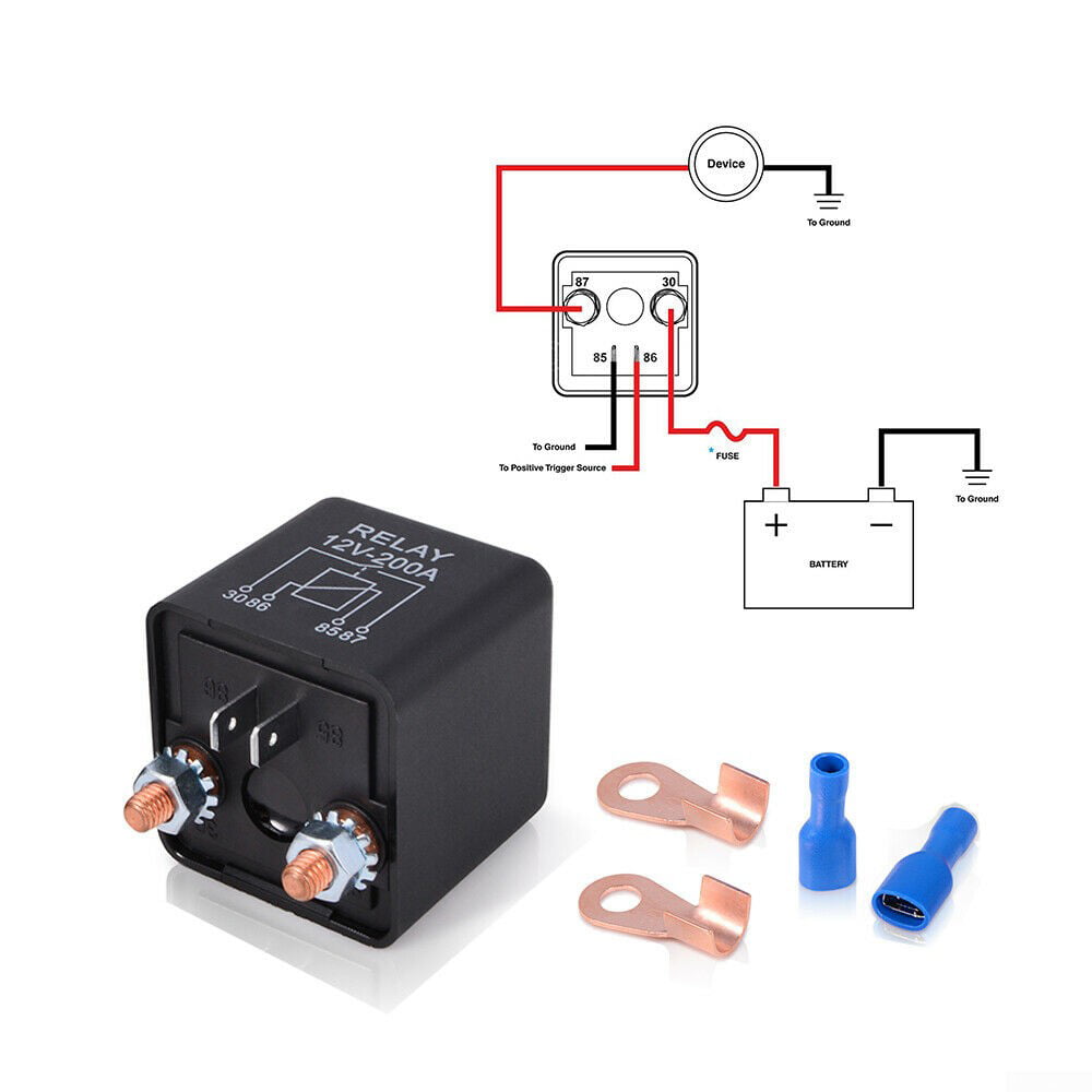 12V 200A Normal Open Heavy Duty Car Truck Starter Relay with Terminals