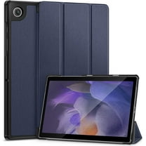 DTTO Case for Samsung Galaxy Tab A8 10.5 inch 2022, Premium PU Leather Tri-Fold Stand Cover with Hard Shell for Galaxy Tab A8 [Auto Wake/Sleep, Ultra Lightweight & Multiple Viewing Angles]- Navy Blue