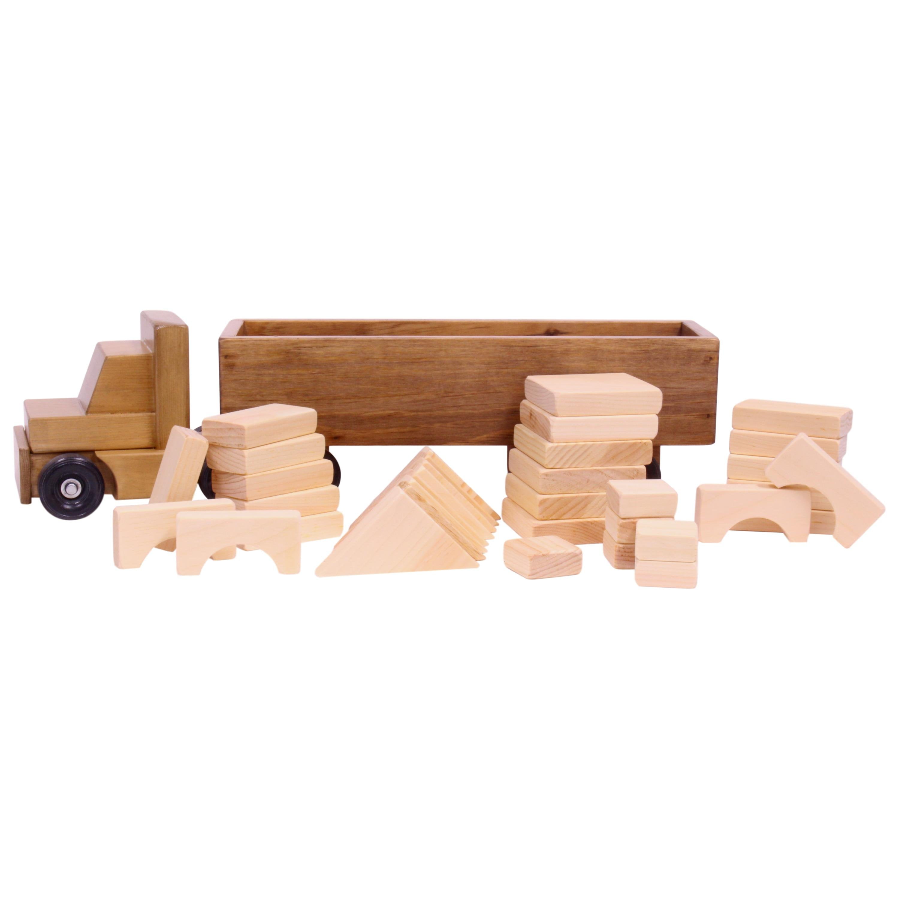 large wood building block set