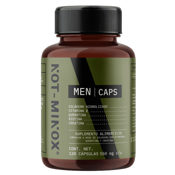 Suplemento Hombre Cabello Barba Not-Minox Salud Cabello y Barba Biotina Creatina Vitamina E
