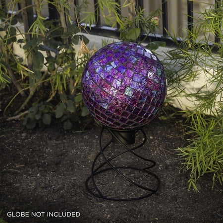 Alpine Corporation 8" Black Metal Gazing Ball, Weatherproof