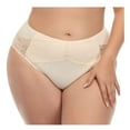 thumbnail image 2 of Elainilye Fashion Plus Size Underwear for Women Comfortable Temperament Lace Oversized Lace Panties Underwear,Beige, 2 of 9