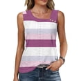 thumbnail image 1 of TaTaai Women’s Pa Collar Irregular Neck Button Front Sleeveless Vest Casual Loose Cami Blouse Solid Base Printed Cutout Polyester Summer Top Gift, 1 of 7