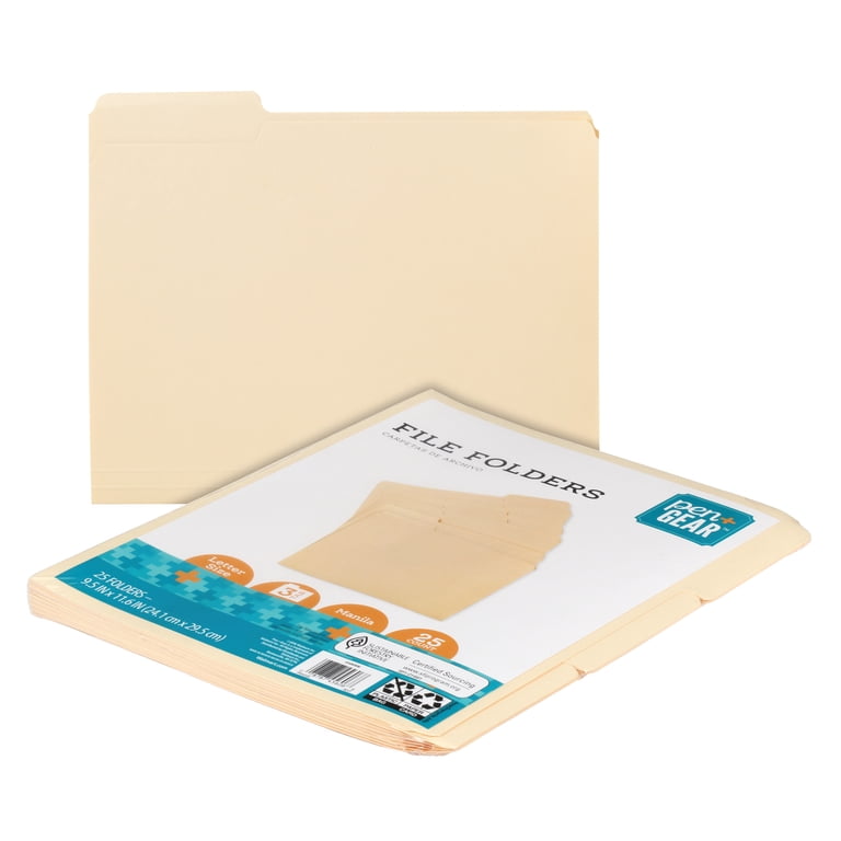 Pen+Gear Letter File Folders, Manila, 1/3-Cut (75-Pack) photo 4