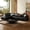 Black, variant on 97.5" Oversized Sectional Couch, L Shaped Couchwith, Modern Modular Sofa withDeep Seat, Sectional Couches for Living Room andOffice, Faux Leather Sofa