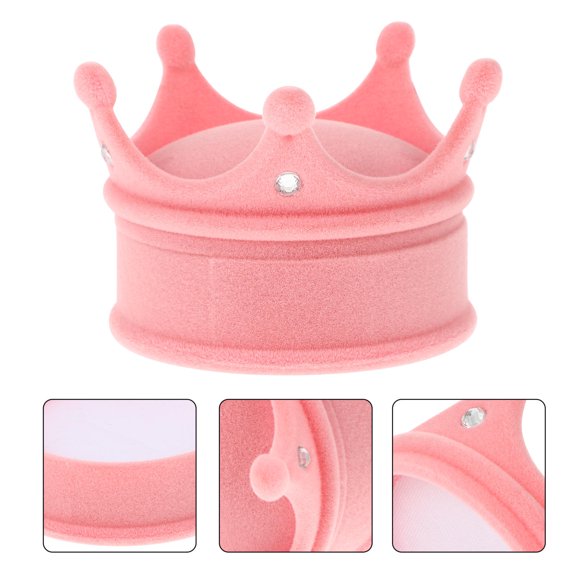 FOMIYES 2Pcs Pink Corduroy Lined Wedding Ring Box Perfect for Engagement and Proposal Storage