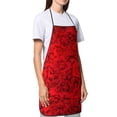 thumbnail image 4 of Fuzoiu Red Rose Print Kitchen Cooking Aprons,Kitchen Cooking BBQ Aprons,Chef Apron with 2 Pockets for Men Women,Art Aprons for Painting Pottery Ceramics, 4 of 7