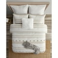 thumbnail image 2 of Beco Home Pom Pom Stripe 3 Piece Comforter Set 3 Piece - King, 2 of 5