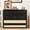 Espresso, variant on Harper & Bright Designs Full Murphy Bed Cabinet Bed, Full Size Murphy Bed with Storage Drawers, Wood Full Wall Bed Rattan Chest Murphy Bed Frame, Gray