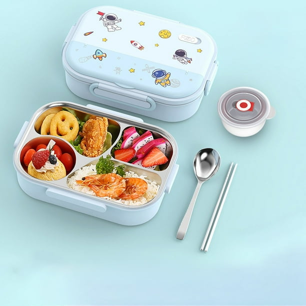 Lonchera de acero inoxidable 316 con conservación del calor para estudiantes de primaria, de grado alimenticio especial para niños, lonchera con compartimentos, lonchera térmica.