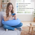 thumbnail image 5 of Eurhowing Arm Rest Pillow for Gaming & Reading, Ergonomic U-Shaped Lap Pillow, Memory Foam Arm Support Pillow for Bed & Sofa, Blue, 5 of 9