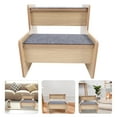 thumbnail image 2 of KAKOWELY 2 step wooden pet stairs Dog Stair Soft Comfortable Pet Stair Easy to Climb Dog Ramp Step Dog Ramps for Sofa Dog Step for Small Dogs Cat Pet Step Pet Accessory, 2 of 5