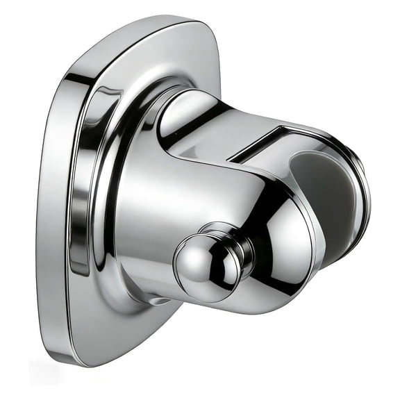 Wall Mount Handheld Shower Head Holder,5 Angles Adjustable,Concealed Adhesive Mount,Screw Alternative(Polished Chrome)