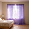 thumbnail image 4 of Light Filtering Sheer Curtains, Soft Airy Voile Rod Pocket Window Drapes for Bedroom Living Room, Easy Care Privacy Window Panels, 4 of 6