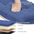 thumbnail image 6 of MoNiBloom 30" Folding Storage Ottoman Bench, Cotton-linen Collapsible Footrest Ottoman with Storage, for Living Room Bedroom Entryway, Navy Blue, 6 of 8