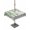 SpringGreen LightGrey, variant on Outdoor Tablecloths with Umbrella Hole & Zipper, Spring Botanical 54x54 Inch Square Tablecloths, Watercolor Leaves Flowers Birds Gray Wood Waterproof Table Cloth, Patio/Pool/Picnic Table Covers