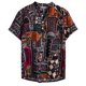 thumbnail image 1 of Camisas De Vestir Para Hombre Manga Larga Camisa de algodón Printing Casual Linen Étnical Mens manga hawaiana blusa de Men Short Men (Mulitcolor, XL), 1 of 6