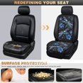 thumbnail image 5 of COEQINE Car Front Seat Cover 2 Pack Quilted Soft Breathable Captain Chair Seat Cover Non-Slip Pet Car Seat Protector Fits for Sedans SUVs Trucks, Blue Dragonfly Flower, 5 of 7
