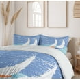 thumbnail image 6 of Ambesonne Nautical Duvet Cover Sets, Grunge Sailboats Ocean, 2-King, Pale Blue, 6 of 7