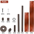 thumbnail image 5 of Ivinta 3-Tier Industrial Wall Mounted Solid Wood Shelf, 63 x 9.84 Inches, Metal+Pine Wood, 5 of 9