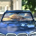 thumbnail image 4 of WOBOGO A Lass and Saiboat Car Windshield Sunshades Autopilot Lightweight Accordion Sun Visor 53×23.5in, 4 of 8