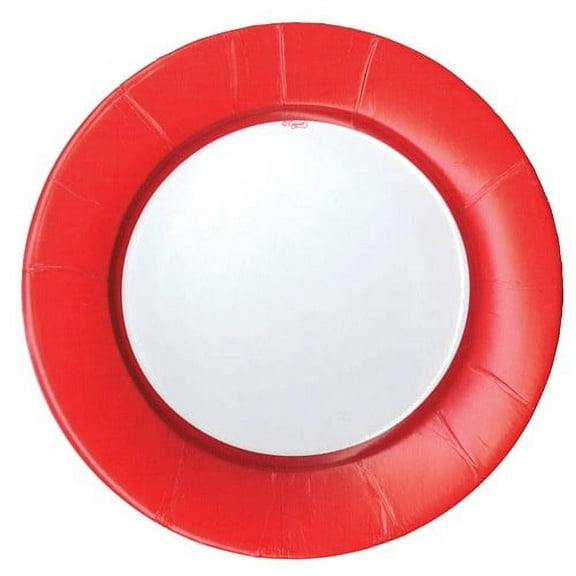 Caspari Linen Red Paper Dinner Plates