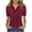 *Wine, variant on VBVC Women's Polka Dot Collared Shirt,Short Sleeve V-Neck Top For Women,Ladies Summer Stretchy Breathable Blouse,Black,S-2XL