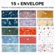 thumbnail image 2 of Sistema de sobres para efectivo yuxing 15 sobres de plástico reutilizables impermeables 15 hojas de presupuesto 24 sobres adhesivos, 2 of 5