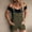 Green, variant on ICHUANYI Women Loose Denim Bib Hole Pants Overalls Jeans Demin Shorts Jumpsuit