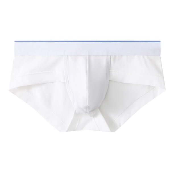 Calzoncillos de algodón puro para hombre, transpirables, con forma de U, con bolsa grande, cintura baja, sexys, para jóvenes