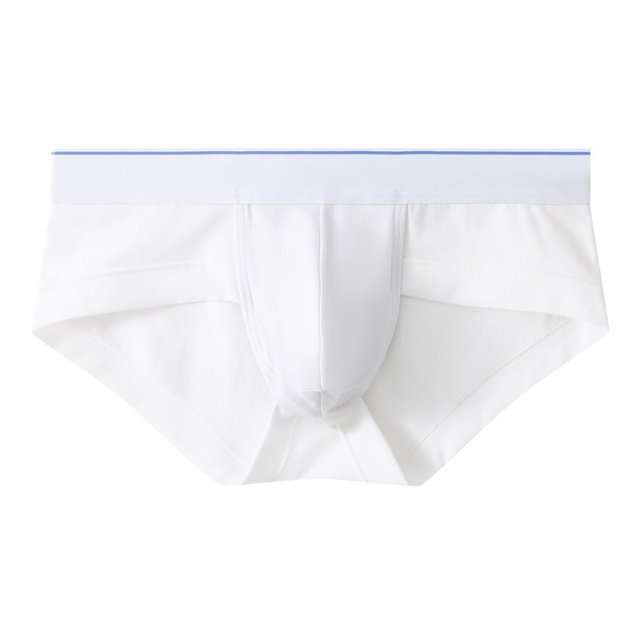 Calzoncillos de algodón puro para hombre, transpirables, con forma de U, con bolsa grande, cintura baja, sexys, para jóvenes