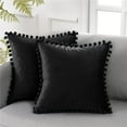 thumbnail image 2 of Pillow Covers Cushion Covers With Pom-Poms, 2 of 5