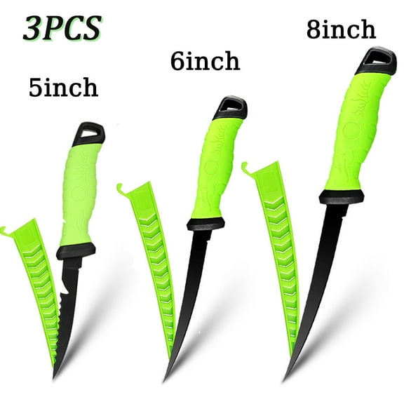 Fillet Knife for Fish Sharp Petrified Fish Knives Set High Carbon Steel No-stick Coated Boning Knife for Meat Cutting
