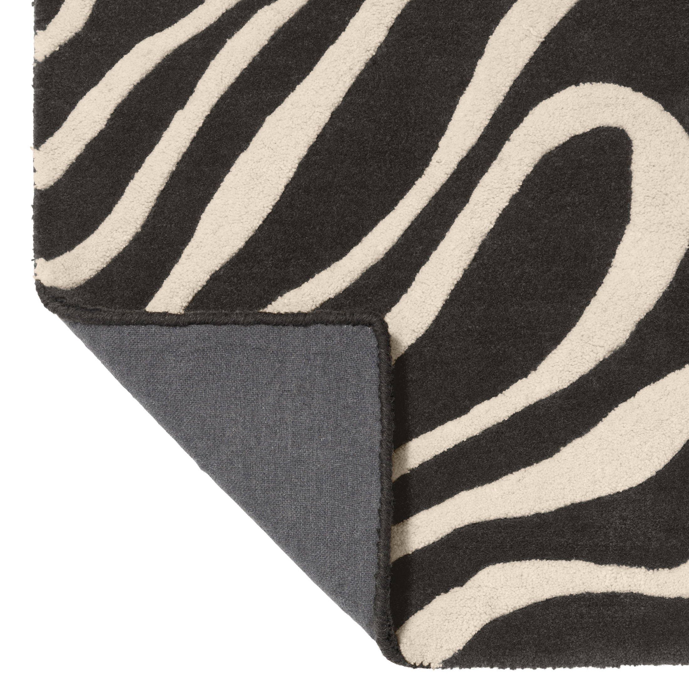 Temi Coker for Walmart Hand Tufted Area Rug, 5' x 7', Black and White