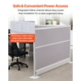 thumbnail image 3 of VEVOR Office Divider Privacy Partitions, 2-Pack, 72" x 48" Room Divider Walls, PET Workstation Cubicle Partition with Outlet Covers, Freestanding Privacy Panels for Office Library School, 3 of 9
