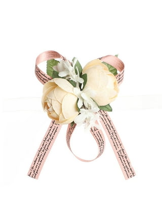 Wrist Corsage Elegant Comfortable Touch Anti-Wear Bride Bridesmaid Wrist  Corsage Flower Bracelet for Wedding Engagement 