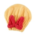 thumbnail image 2 of Super Absorbent Hair Towel Wrap for Wet Hair, 2026 New Microfiber Hair Towel Wrap Women Quick-Drying Hair Towels, Soft Bow Tie Wet Hair Towels Wrap for Women Accessories (Yellow, 10.7inch), 2 of 6