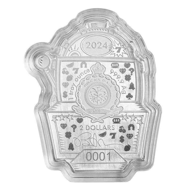 2024 Pamp Suisse Burton Morris Lucky 7's Slot Machine 1 oz