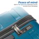 thumbnail image 3 of Espinillo extensible para equipaje Suitcase Coolife, policarbonato y ABS, 71 cm, color blanco, 3 of 7