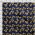 thumbnail image 3 of oneOone Cotton Poplin Twill Navy Blue Fabric Flower & Leaves Watercolor Fabric For Sewing Printed Craft Fabric By The Yard 56 Inch Wide, 3 of 4